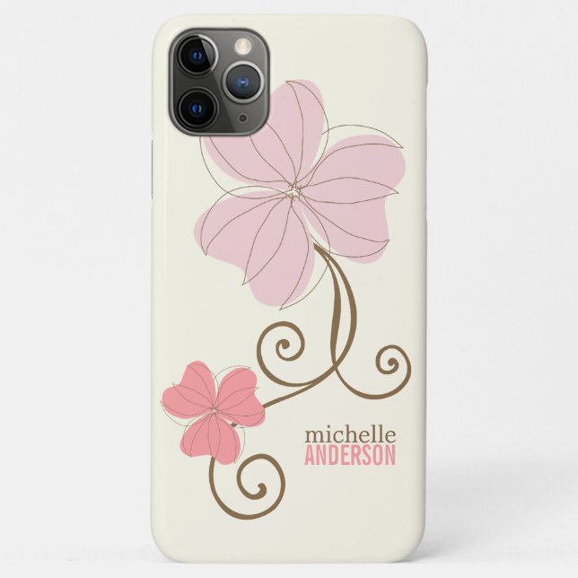 Chic Pink Florals Case-Mate iPhone Case (Back)