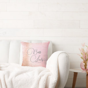 Chic Pink Frosted Glass Boss Lady  Cushion