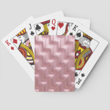 Chic Pink Geometric Design Playing Cards – Stylish