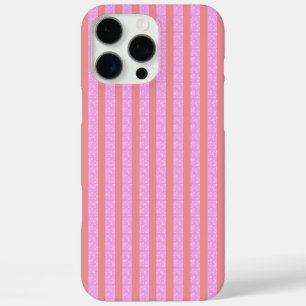 Chic Pink Geometric Stripes Geostripes  iPhone 16 Pro Max Case