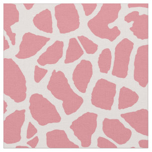 Chic Pink Giraffe Print Girly Animal Pattern Fabric
