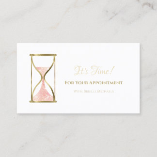 Chic Pink Glitz Hourglass Beauty Salon Appointment