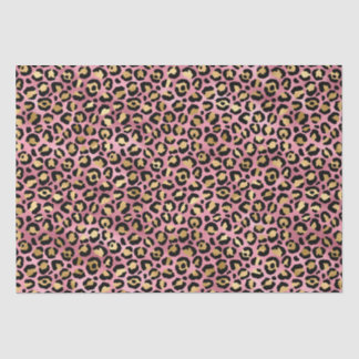 Chic Pink Gold Leopard Pattern Baby Shower Gift Tissue Paper