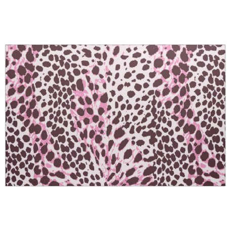 Hot Pink Leopard Animal Print Fabric | Zazzle.com.au