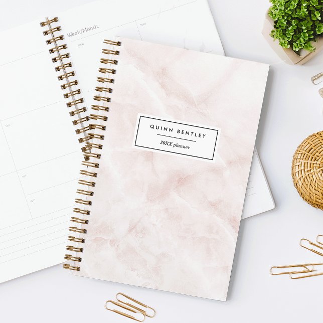 Chic Pink Marble Personalised Planner (Creator Uploaded)