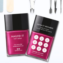 Chic Pink Nail Polish Bottle Nail Salon