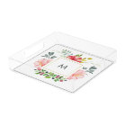 Chic Pink Peonies with Monogram