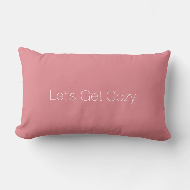 Chic Pink Personalised Message Lumbar Cushion (Front)