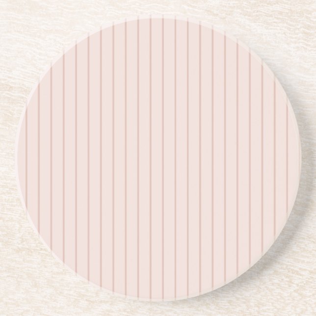 Chic Pink Stripes Coaster (Front)