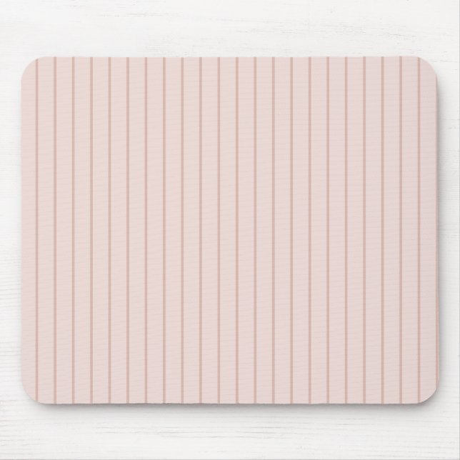 Chic Pink Stripes Mouse Pad (Front)