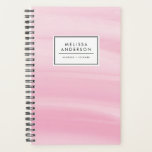Chic Pink Watercolor Wash Modern Planner<br><div class="desc">Feminine and trendy custom planner featuring pink watercolor wash background. Personalise by adding your name or short phrase. This modern abstract planner will be perfect as a personalised gift. Matching items are available.</div>