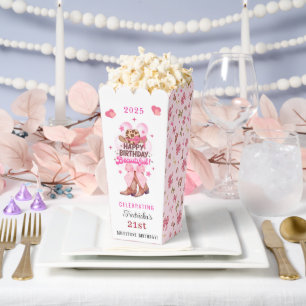 Chic Pink Western Cowgirl Happy Birthday Beautiful Favour Box