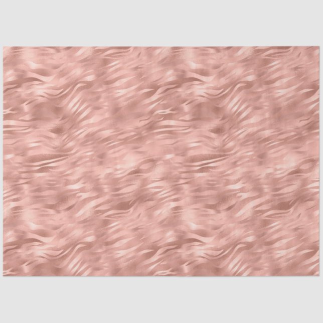 Chic Pink Zebra Stripes Tissue Paper (Front)