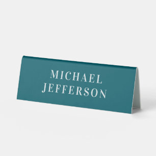 Chic Plain Dark Teal Colour Personalised Custom