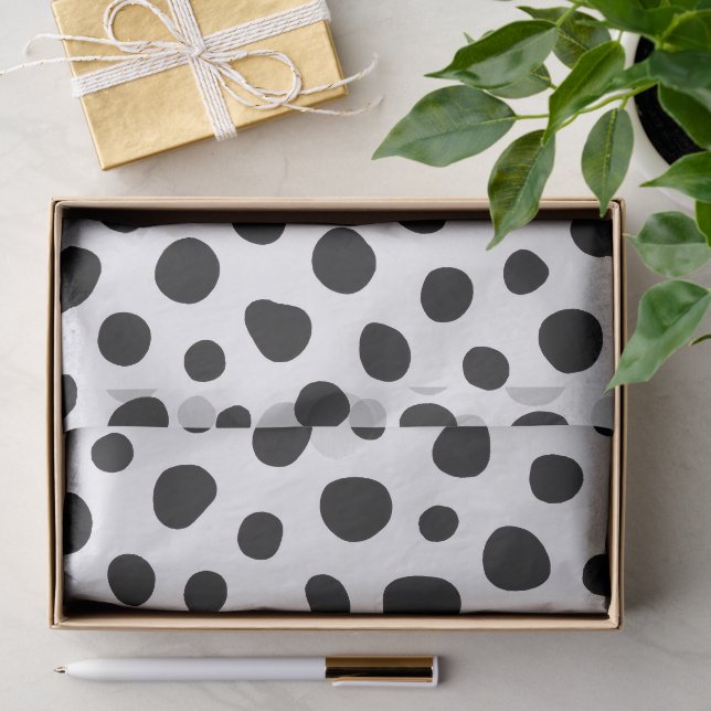 Chic Playful Energy Dalmatian Spot Pattern Tissue Paper (Gift)