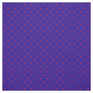 Chic Plum on Midnight Blue Polka Dots Pattern Fabric