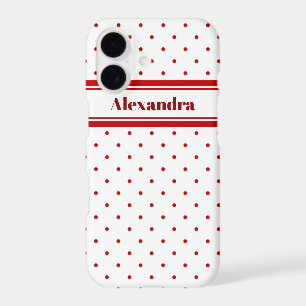 Chic Polka Dot Red White Pattern
