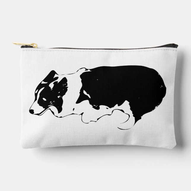 Chic pouch with corgi flair (Front)