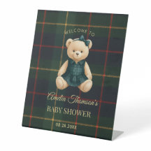 Chic Preppy Teddy Bear Baby Shower