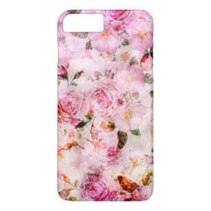 Chic Pretty Blush Pink Watercolor Roses Floral iPhone 8 Plus/7 Plus Case
