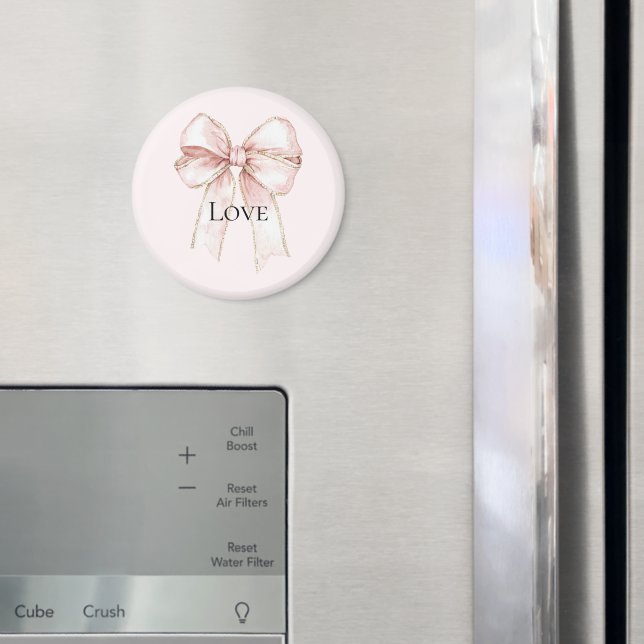 Chic Pretty Pink Bow Magnet (In Situ (Fridge))