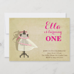 Chic Princess First Birthday Invitations