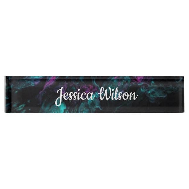 Chic professional black artistic nameplate (Front)