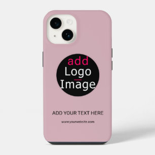 Chic Professional Custom Business Dusty Rose Pink iPhone 14 Case