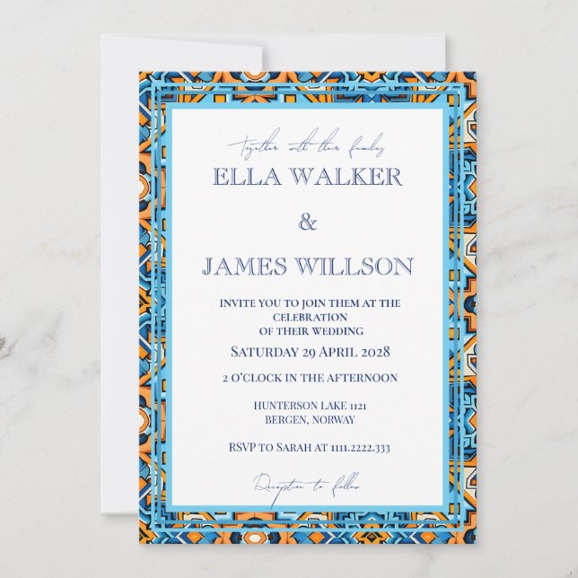 Chic Psychedelic Summer Invitation (Front)