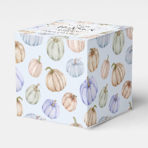 Chic Pumpkins Blue Boy Baby Shower Favour Box