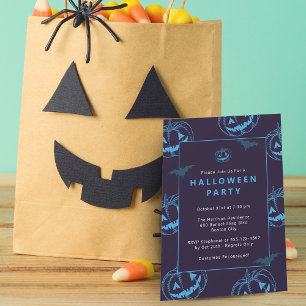 Chic Pumpkins Halloween Party Invitation