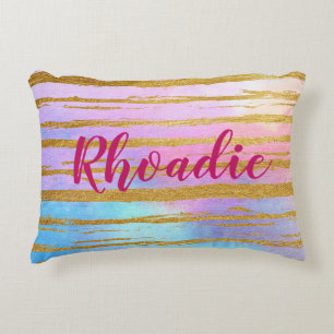 Chic Purple and Blue Ombre Deluxe Decorative Cushion