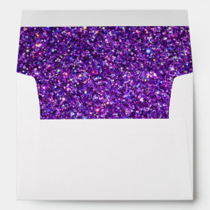 Chic Purple Faux Glittered Trim - Envelope