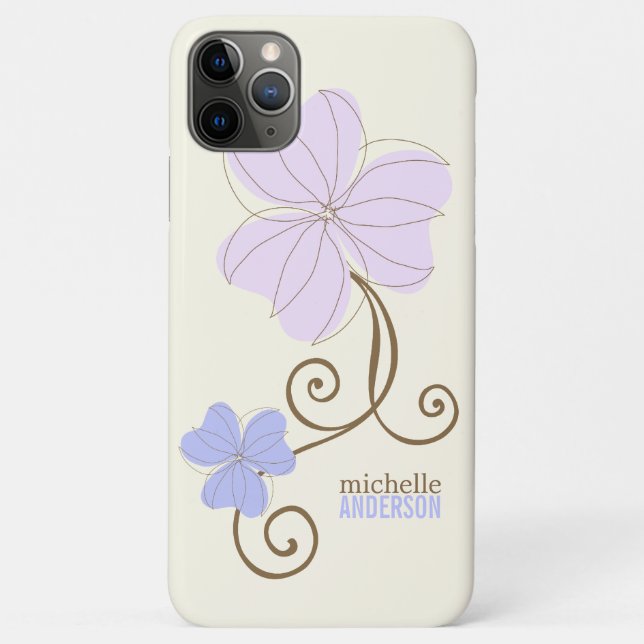 Chic Purple Florals Case-Mate iPhone Case (Back)