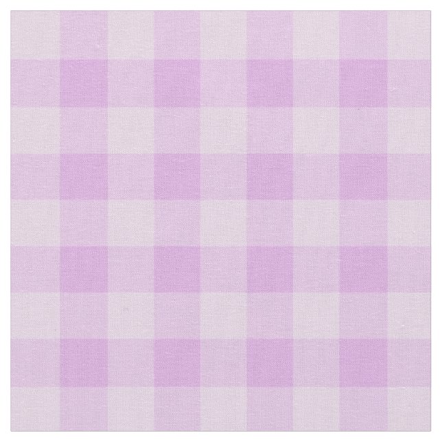 Chic Purple Gingham Plaid Pattern Fabric (Close Up)