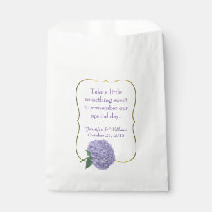 Chic Purple Hydrangea Custom Wedding Favour Bag