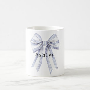 Chic Purple White Bow Coffee Mug