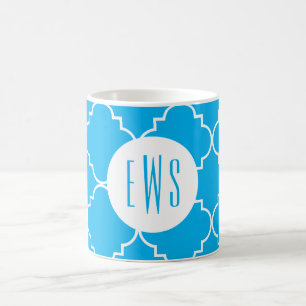 Chic Quatrefoil Monogram Mug