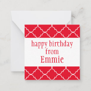 Chic Quatrefoil Personalised Gift Enclosure Cards