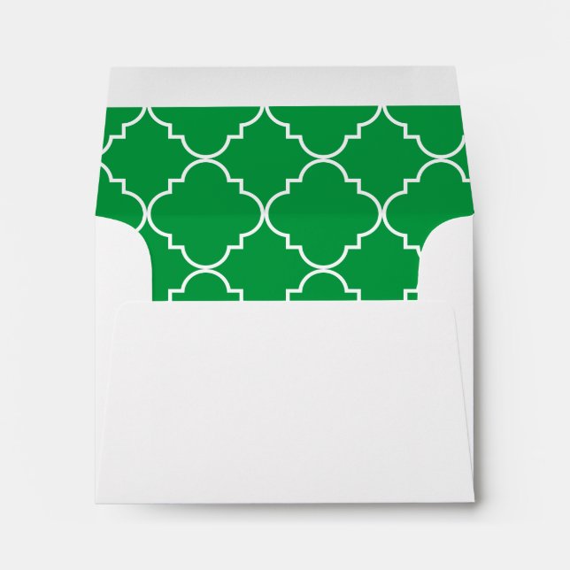 Chic Quatrefoil Personalised Stationery Envelopes (Back (Bottom))