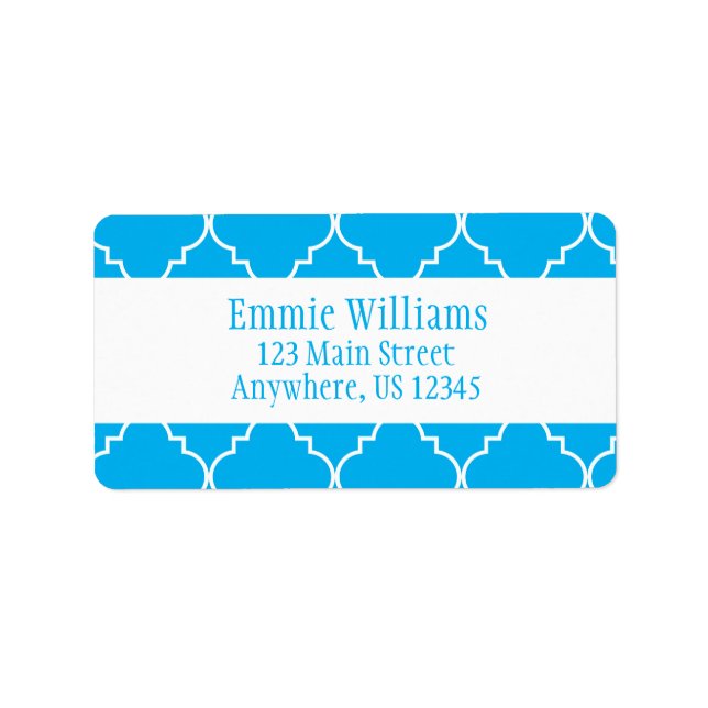 Chic Quatrefoil Return Address Labels (Front)
