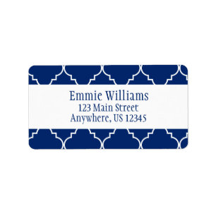 Chic Quatrefoil Return Address Labels