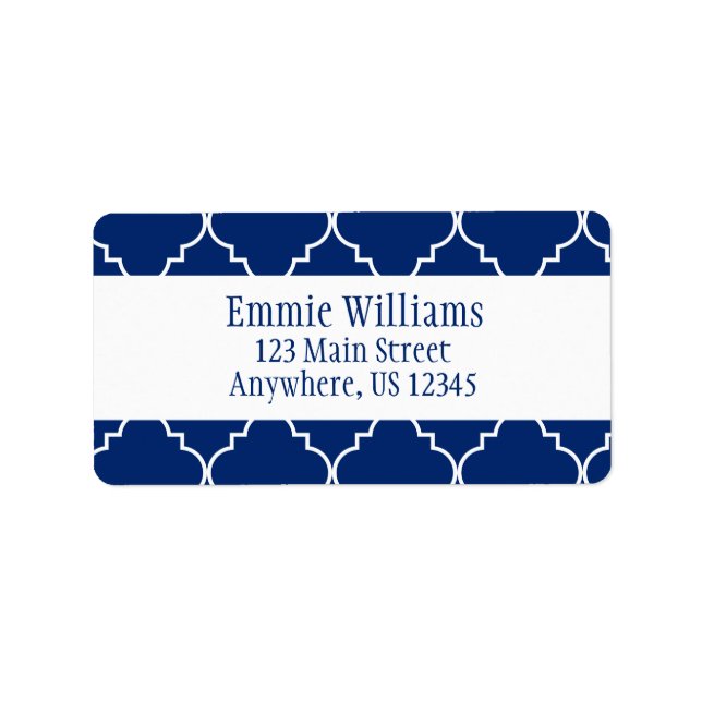 Chic Quatrefoil Return Address Labels (Front)
