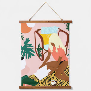 Chic Reading Corner Hanging Tapestry