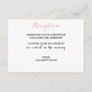 Chic Reception Card
