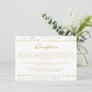 Chic Reception Directions Wedding Enclosure Card