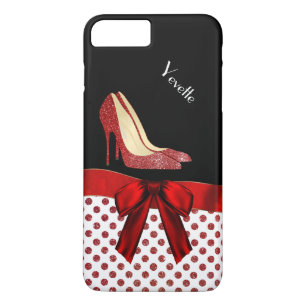 Chic Red Glitter Stilettos iPhone 7 Plus Case