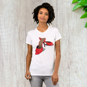 Chic Red High Heels Glamourous Stiletto Fashion T-Shirt