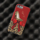 Chic Red & Jaguar Print iPhone 6 Plus Case