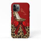Chic Red & Jaguar Print iPhone 7 Plus Case